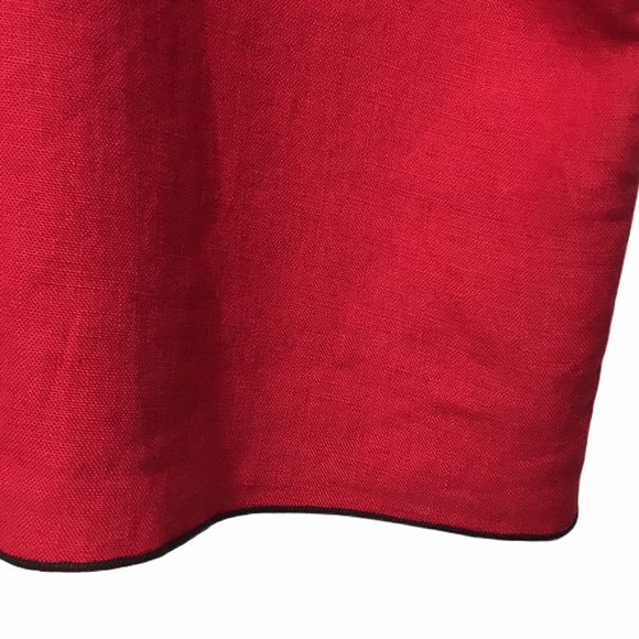 HOT COTTON Red Linen Top - Picture 6 of 7